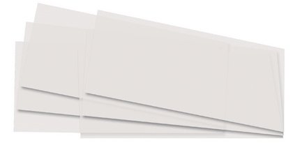 Découpes de papier transparent , 220 x 510 mm, blanc