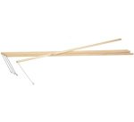 Bâton de lanterne, en bois, longueur: 600 mm