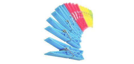 Pinces à linge, en plastique, longueur: 97 mm