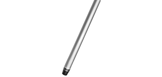 Metal broom handle, threaded, 1.400