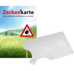 RNK Carte à tiques 'Safecard' avec loupe, 85 x 54 mm