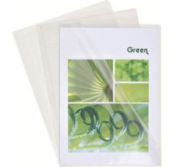 Pk 50 Cut Flush Fldr PVC A4 0.18mm Clear - Crystal