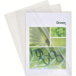 Pk 50 Cut Flush Fldr PVC A4 0.18mm Clear - Crystal
