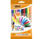 BIC Stylo à bille Cristal Large Multicolor, sachet de 10