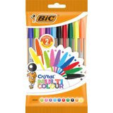 BIC Stylo à bille Cristal Large Multicolor, sachet de 10