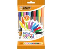 BIC Stylo à bille Cristal Large Multicolor, sachet de 10
