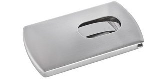 Visitenkartenetui Sigel VZ120 Snap 12 Karten Edelstahl Silber
