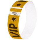 Bracelet d'identification Super Soft  VIP 25 x 255 mm or - Pochette de 120