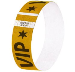 Super Soft VIP Identification Bracelet 25 x 255 mm gold - Pack of 120