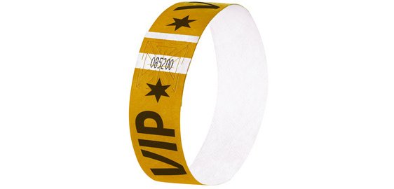 Super Soft VIP Identification Bracelet 25 x 255 mm gold - Pack of 120