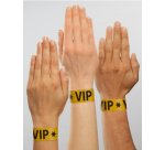 Bracelet d'identification Super Soft  VIP 25 x 255 mm or - Pochette de 120