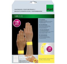 Polsbandjes voor evenementen 'Super Soft' fluorescerend - geel
