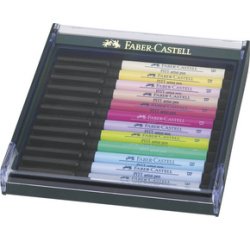 FABER-CASTELL Feutre PITT artist pen, étui de 12