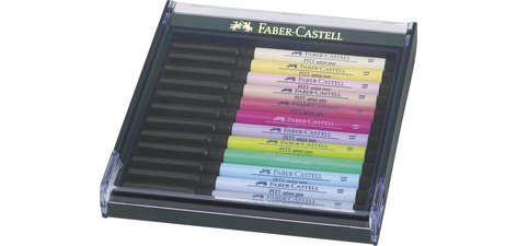 FABER-CASTELL Feutre PITT artist pen, étui de 12