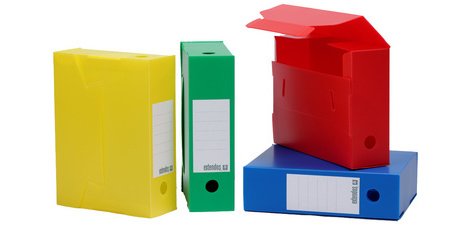 Boîtes d'archives, PP, 100 mm, assorti