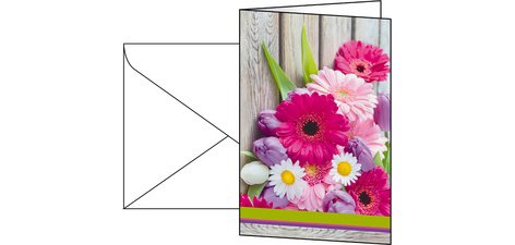 Carte de voeux 'Colorful', (L)115 x (H)170 mm