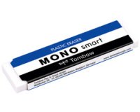 Tombow Gomme en plastique 'MONO smart', extra mince, blanc