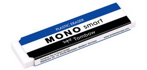 Tombow Gomme en plastique 'MONO smart', extra mince, blanc