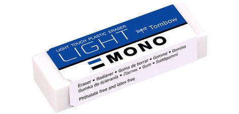 Tombow Gomme en plastique 'MONO light', blanc