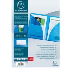 Chemise double poche polypropylène semi rigide 4/10e - A4