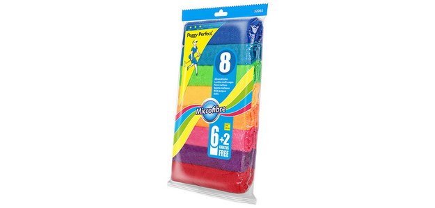Lavettes multi-usage microfibre, paquet de 8