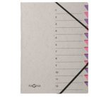 Trieur 'Easy Grey', A4, 12 compartiments