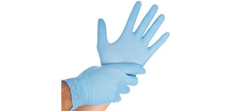 Handschoen in nitril 'SAFE LIGHT' HYGONORM wit