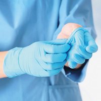 Handschoen in nitril 'SAFE LIGHT' HYGONORM wit