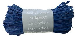 Pelote raphia naturel 50g, Bleu France - Bleu France