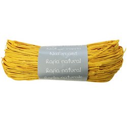 Pelote raphia naturel 50g, Jaune citron - Jaune citron
