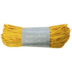 Pelote raphia naturel 50g, Jaune citron - Jaune citron