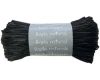 Pelote raphia naturel 50g, Noir - Noir