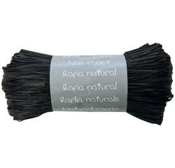 Pelote raphia naturel 50g, Noir - Noir