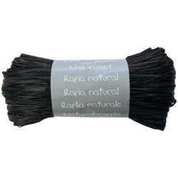 Pelote raphia naturel 50g, Noir - Noir