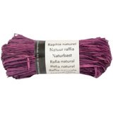 Pelote raphia naturel 50g, Prune - Prune