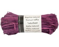 Pelote raphia naturel 50g, Prune - Prune