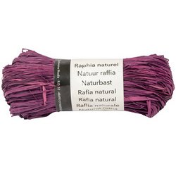 Pelote raphia naturel 50g, Prune - Prune