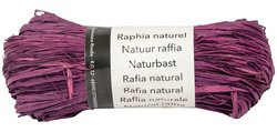 Pelote raphia naturel 50g, Prune - Prune