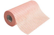 Torchon & chiffon de nettoyage, sur rouleau, rouge