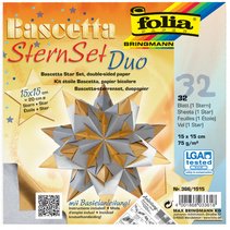 Feuilles de papier pliable étoile Bascetta, 75 g/m2
