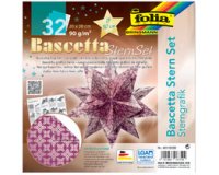 Feuilles de papier pliable étoile Bascetta, rouge /