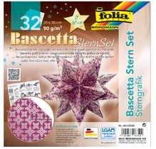 Feuilles de papier pliable étoile Bascetta, violet /