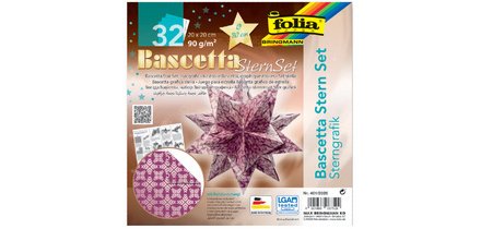 Feuilles de papier pliable étoile Bascetta, violet /