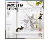 Feuilles de papier pliable étoile Bascetta, blanc /