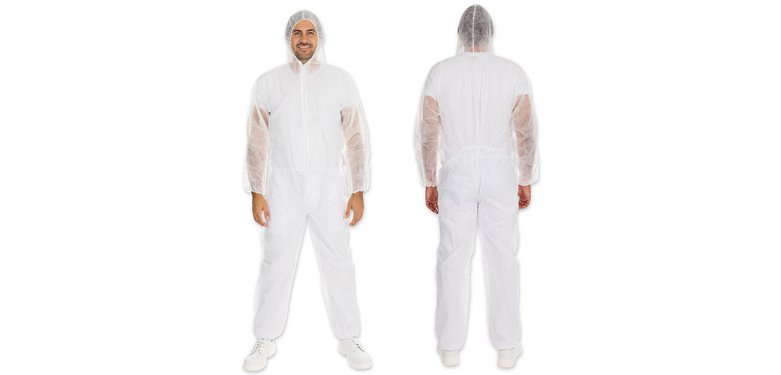 Combinaison PP HYGONORM avec capuche blanche