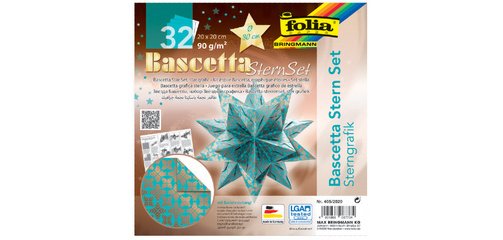 Feuilles de papier pliable étoile Bascetta, cuivre