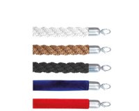 Corde pour poteau d'accueil CLASSIC, noir / chrome