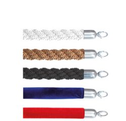 Corde pour poteau d'accueil CLASSIC, noir / chrome