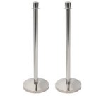 Set de 2 poteaux d'accueil CLASSIC, chrome