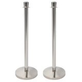 Set de 2 poteaux d'accueil CLASSIC, chrome